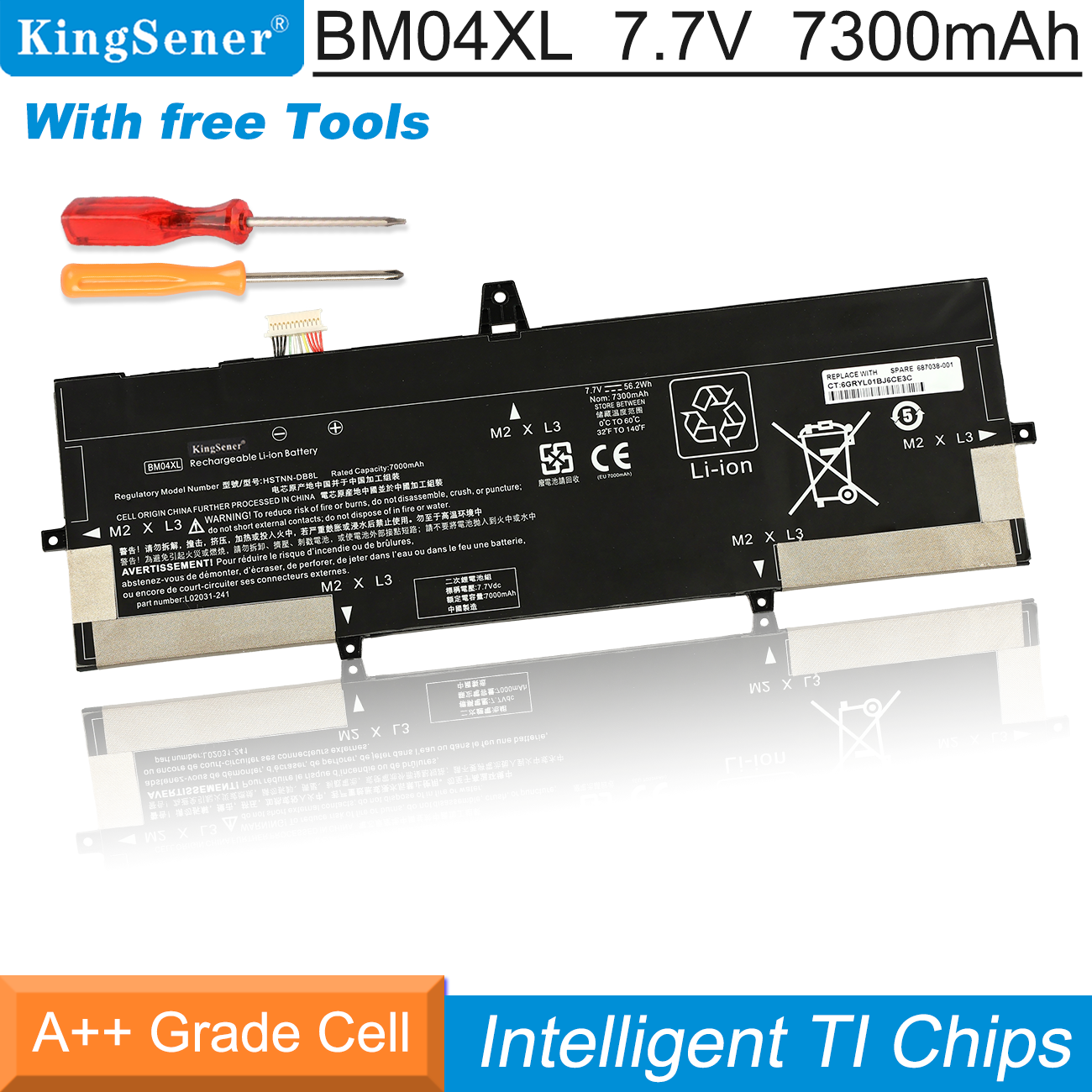 Bm Xl Battery For Hp Elitebook X G G Series Kingsener