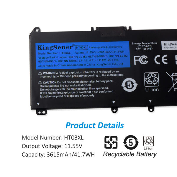 HT03XL Battery for HP Pavilion-6