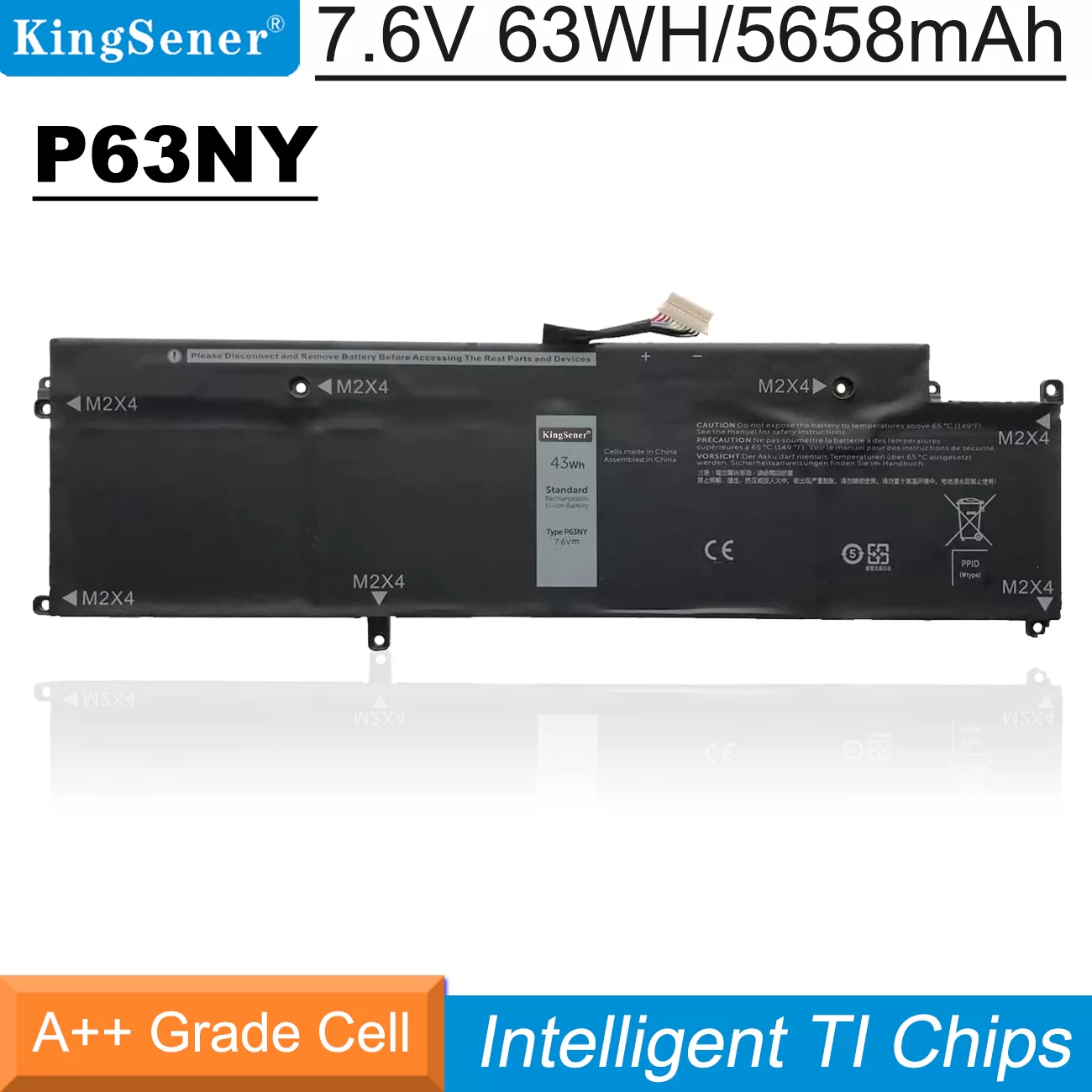 P63NY Battery For Dell Latitude 13 7370 E7370 Series - kingsener.com