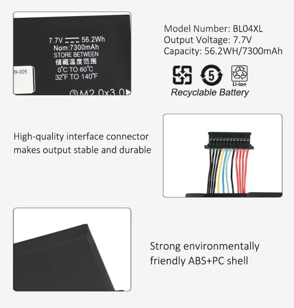 HP-BL04XL-7300mAh