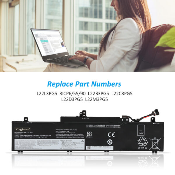 Lenovo-L22L3PG5-4948mAh-Laptop-Battery